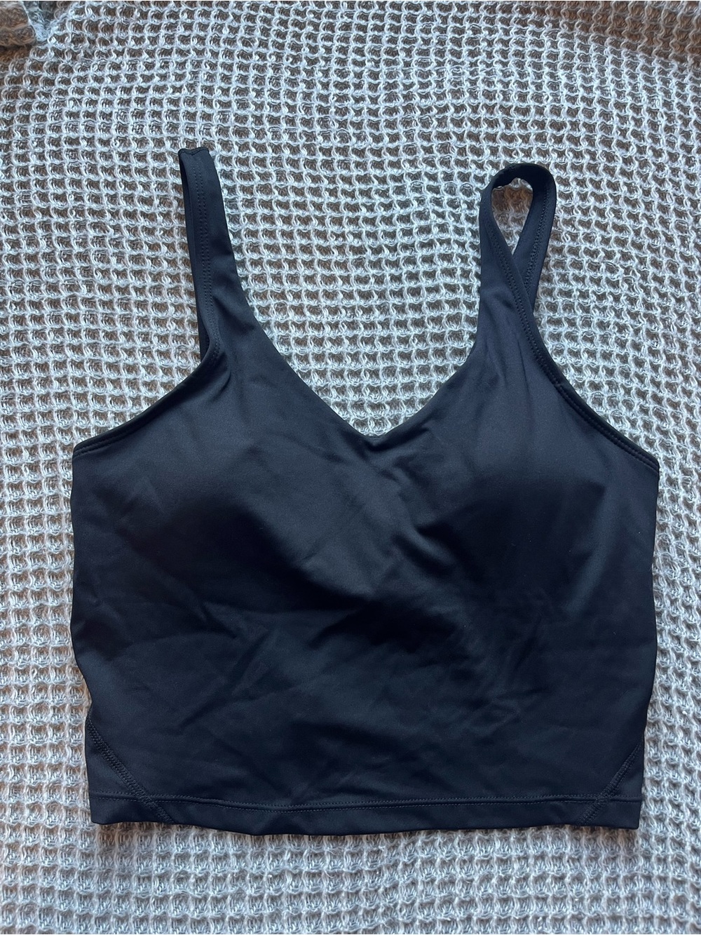 Black Cropped Workout Tank